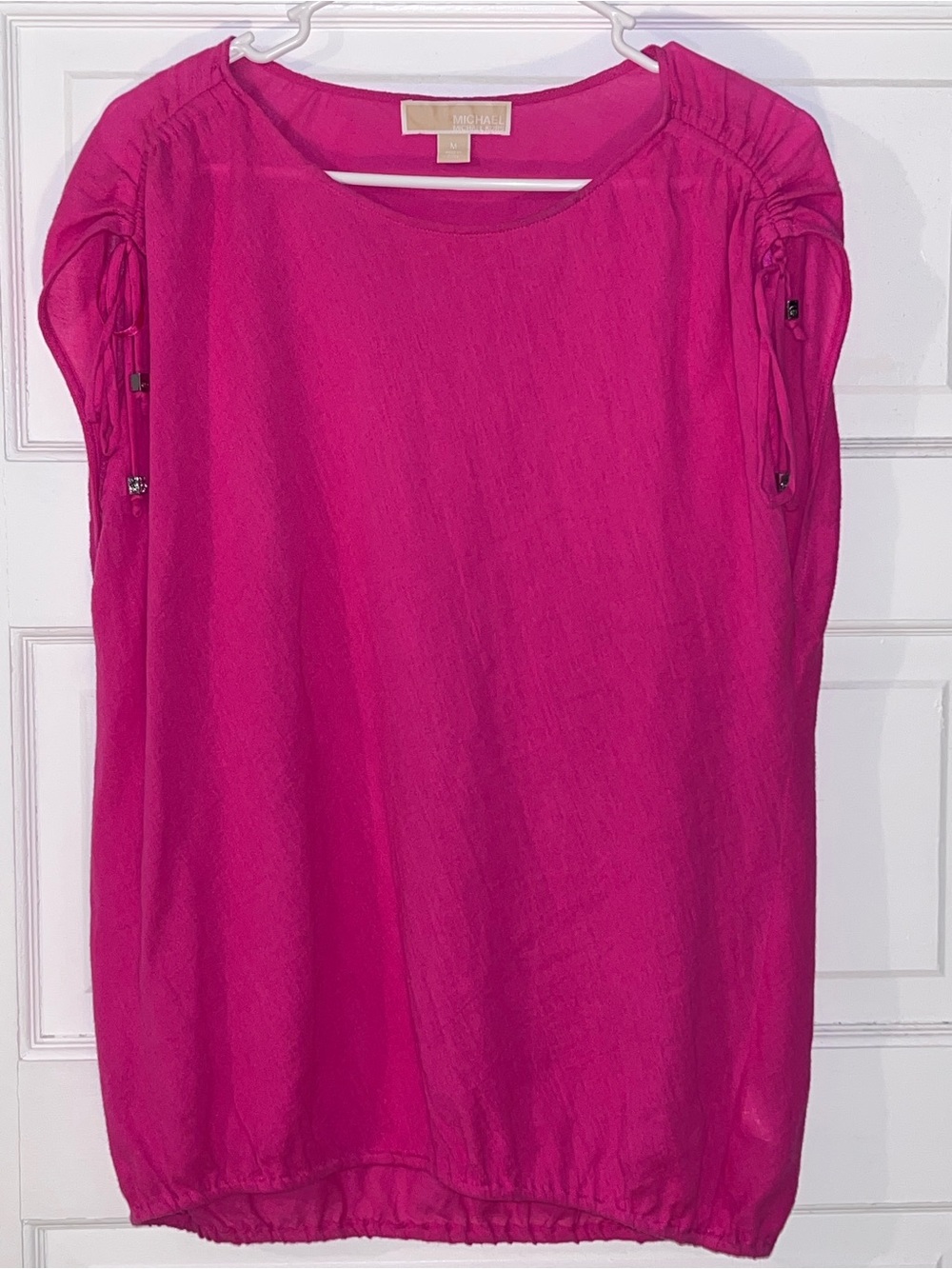 Michael Kors Bright Fuchsia Short Sleeve Tunic 100% cotton